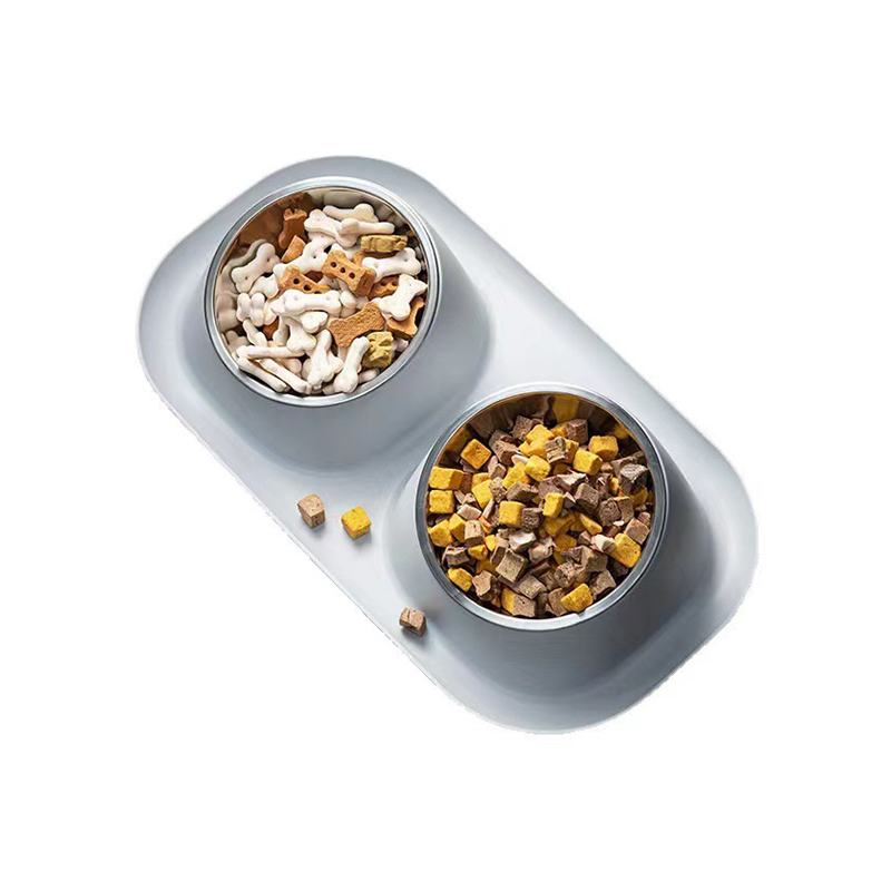 Dual Stainless Steel Pet Bowl Set