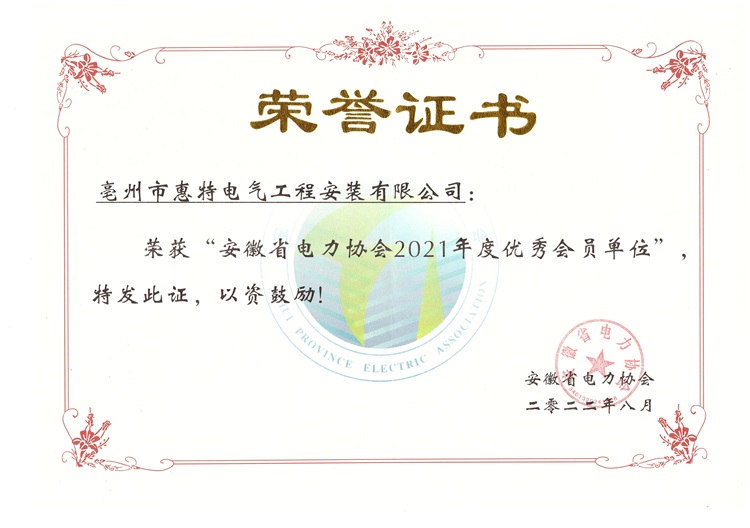 2021年优秀会员单位