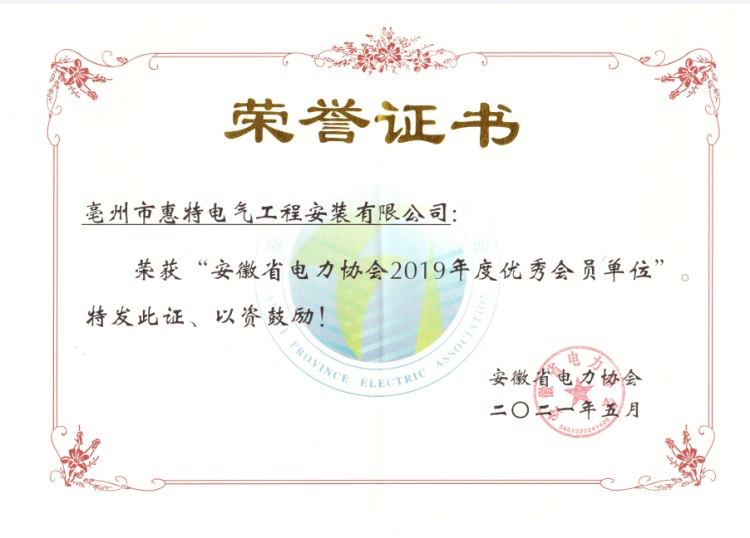 2019年优秀会员单位