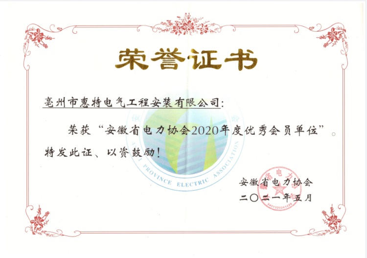 2020年优秀会员单位