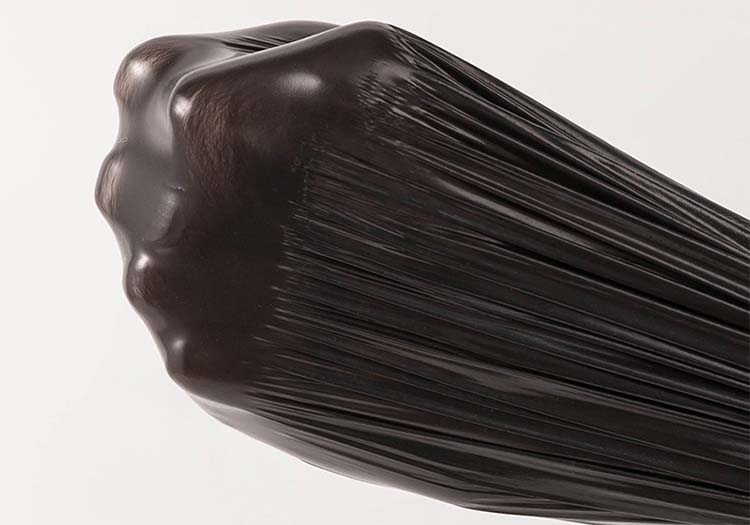 Black drawstring trash bags