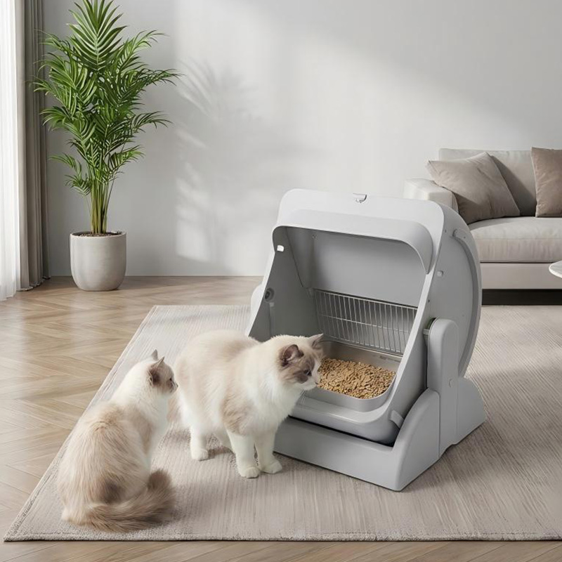 White Cat Litter Box