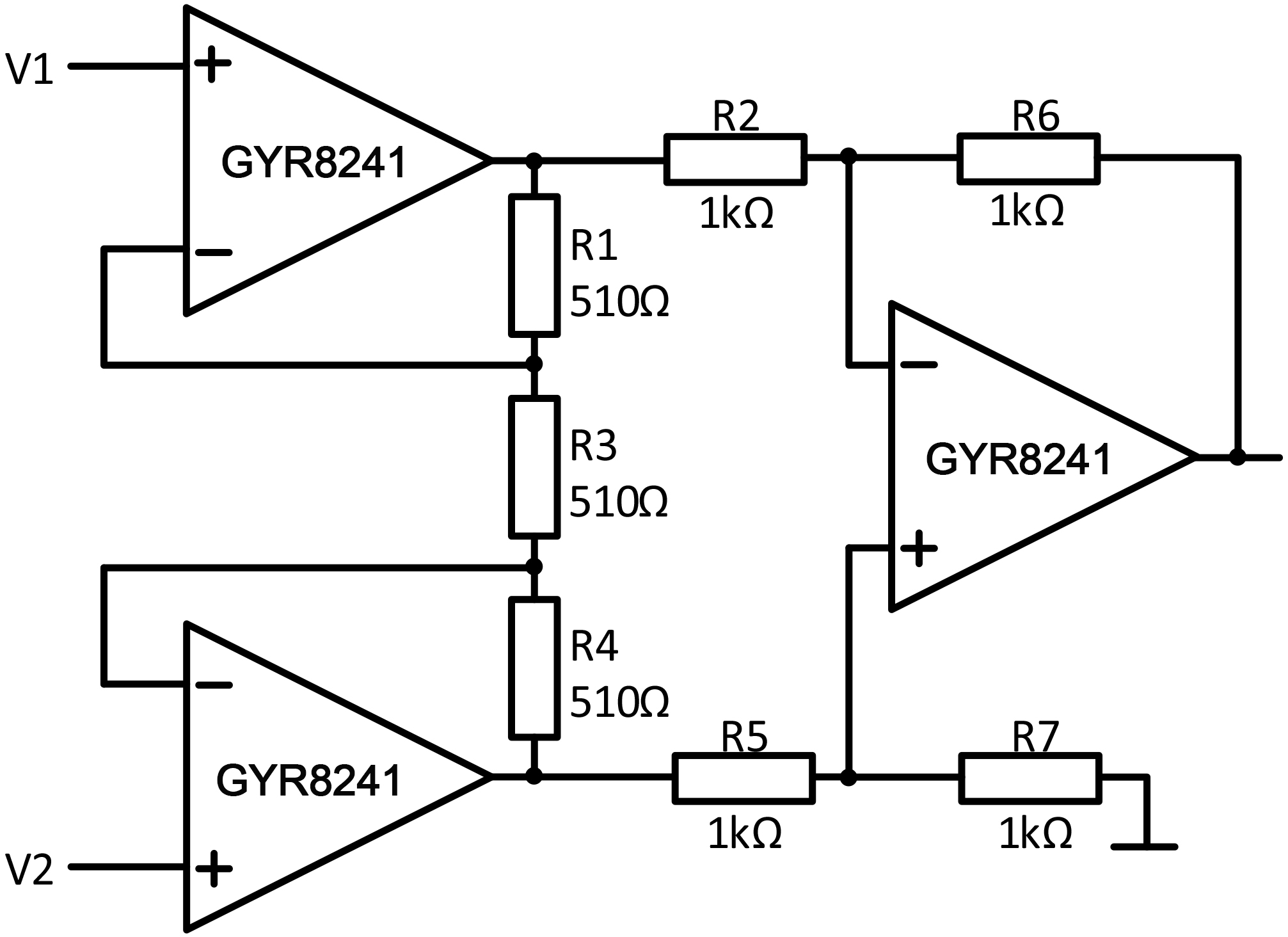 GYR8241典型应用电路-快速仪表放大器