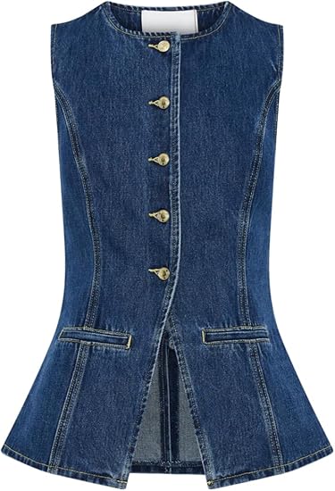 Women's denim vest