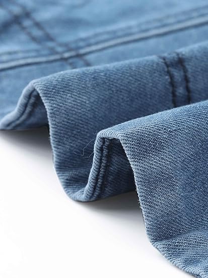 Denim Dress for Women's Long Sleeve Button Down A-Line