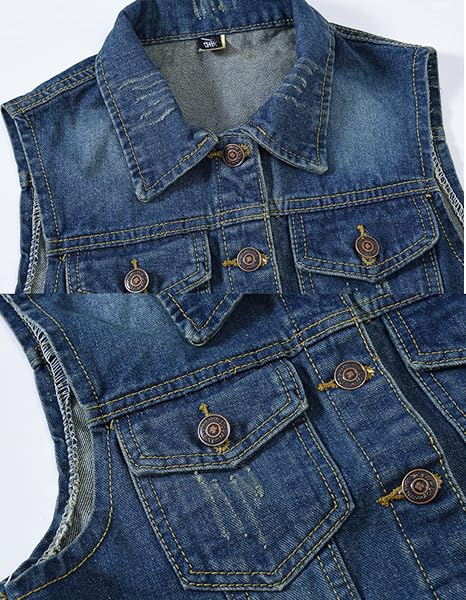 Women's denim vest