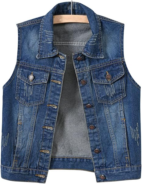 Women's denim vest