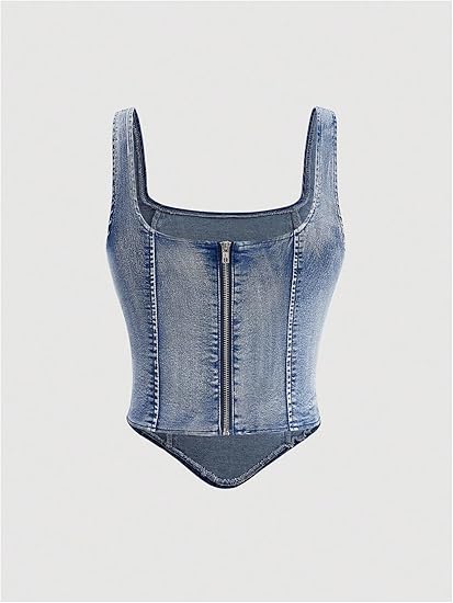 Women's denim vest