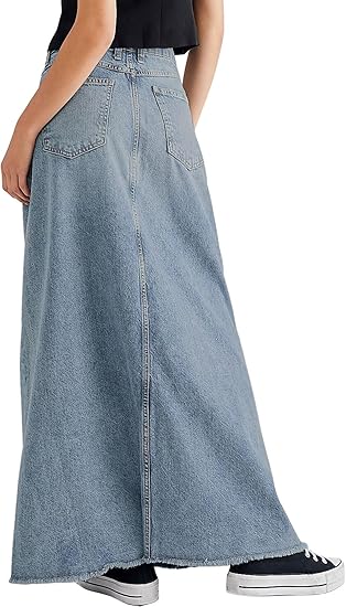 Vintage Denim Maxi Skirt