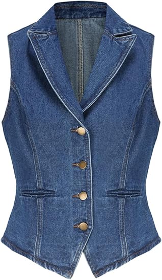 Women's denim vest
