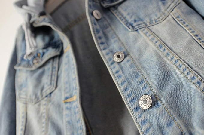 Women's Casual Detachable Hoodie Denim Jacket