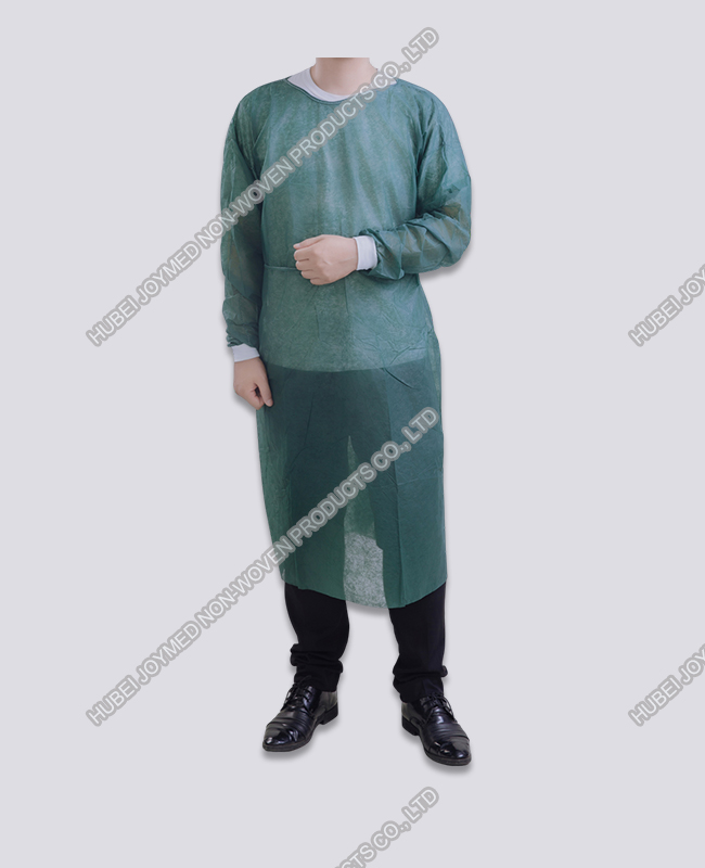 Non Woven Isolation Gown Knitted Cuff