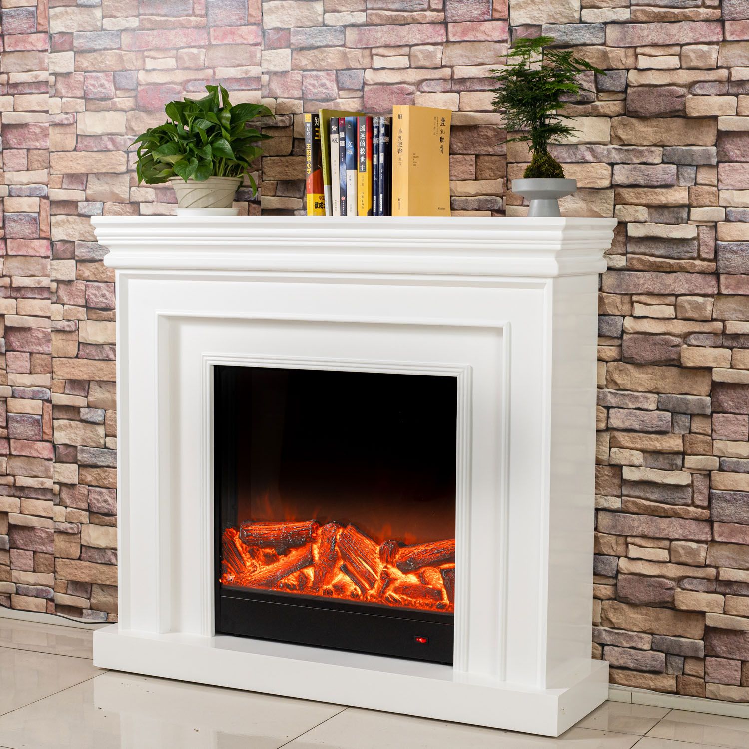 New Fashion Modern Style Wooden Mantel Electric Fireplace for Home Hotel