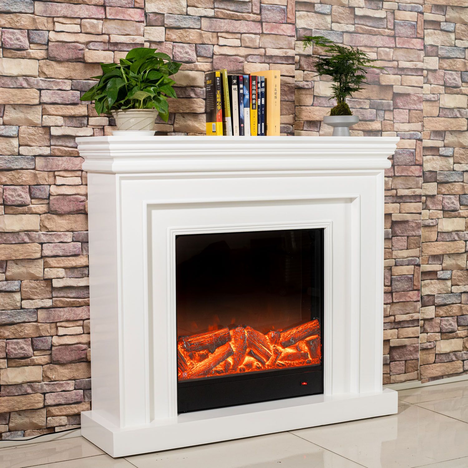 New Fashion Modern Style Wooden Mantel Electric Fireplace for Home Hotel
