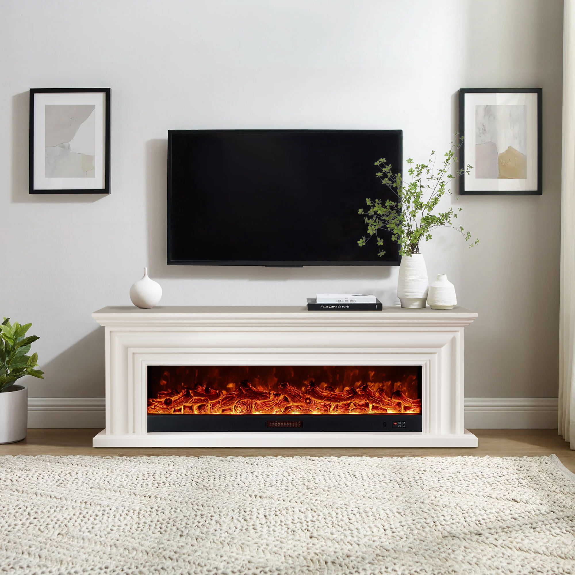 New Fashion Home Appliance TV Stand Fireplace for Warm Use