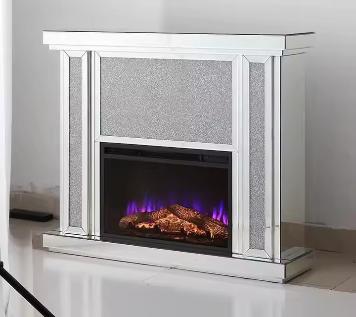 Good Quality Antique European Home Appliance Wooden Mantel Electric Fireplace