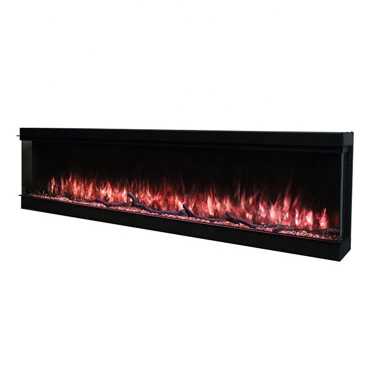 Customized Realistic Home Appliance 3 Sided Electric Fireplace for Home