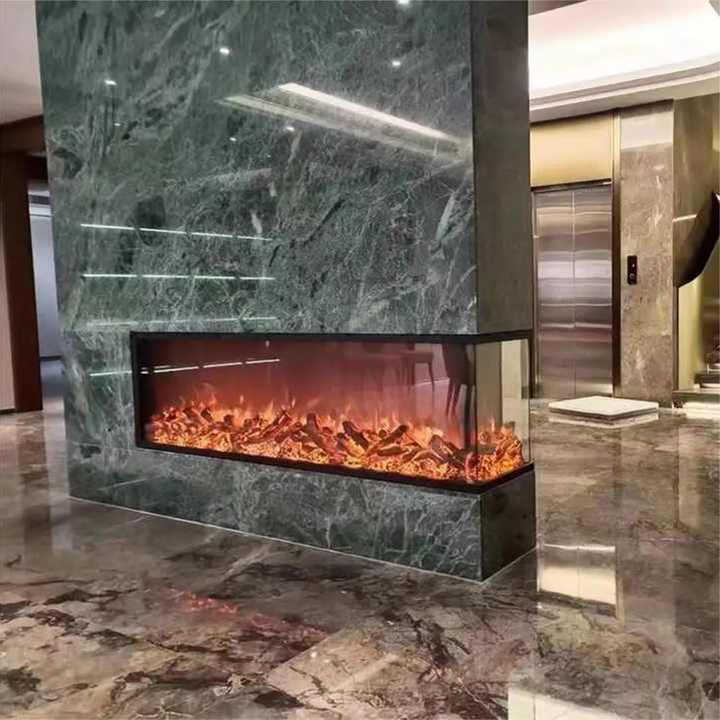 Indoor Flame Effect Decorative Remote Control Home Appliance 3 Sided Electric Fireplace