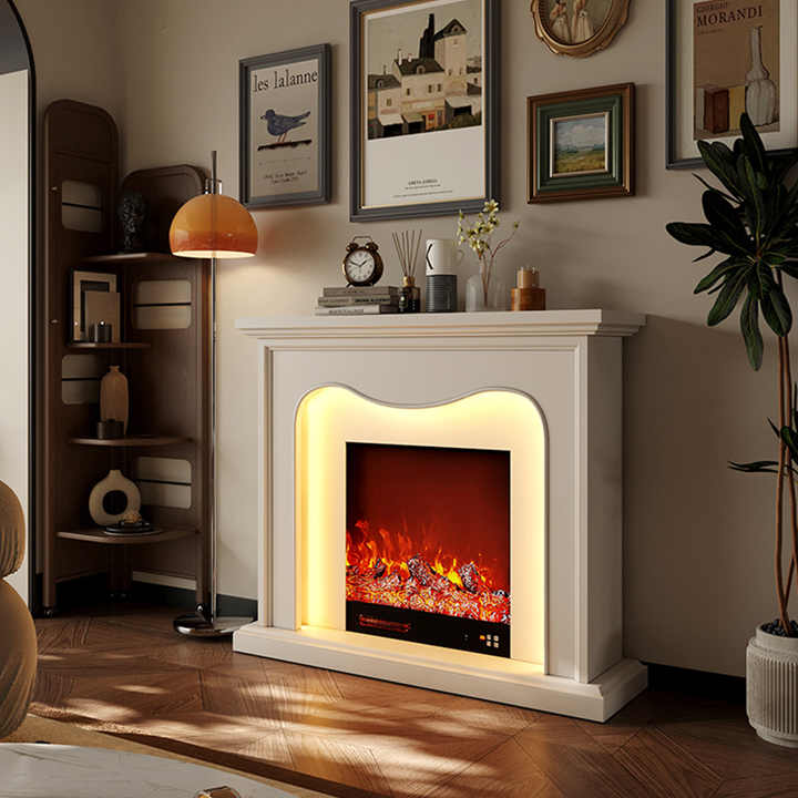 New Fashion Antique Style Home Appliance Wooden Mantel Electric Fireplace for Warm
