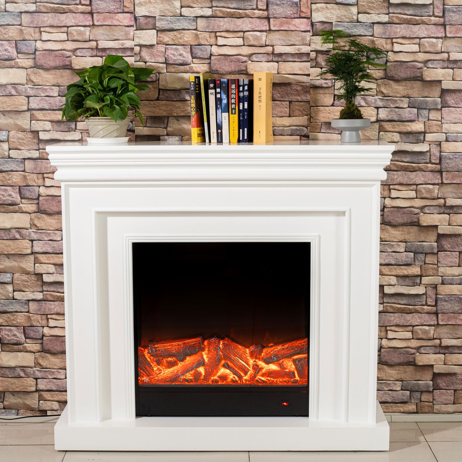 New Fashion Modern Style Wooden Mantel Electric Fireplace for Home Hotel