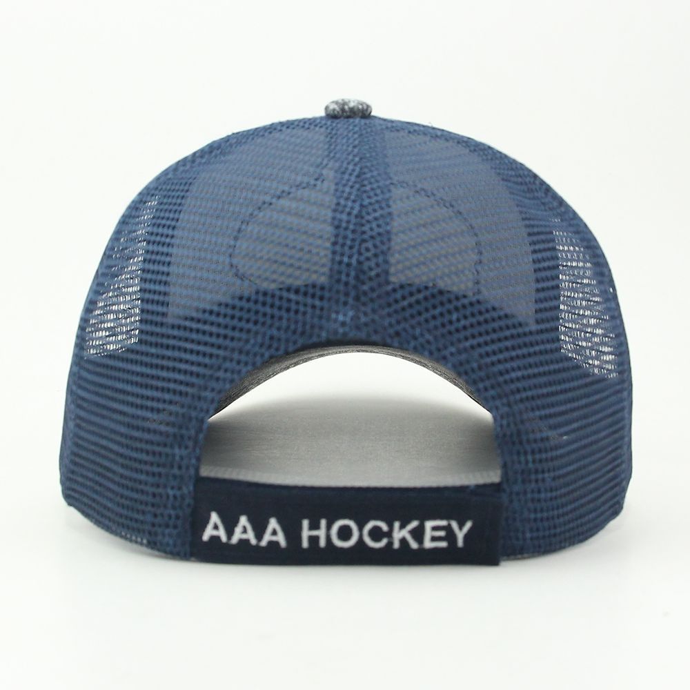 Knitted labeled baseball cap