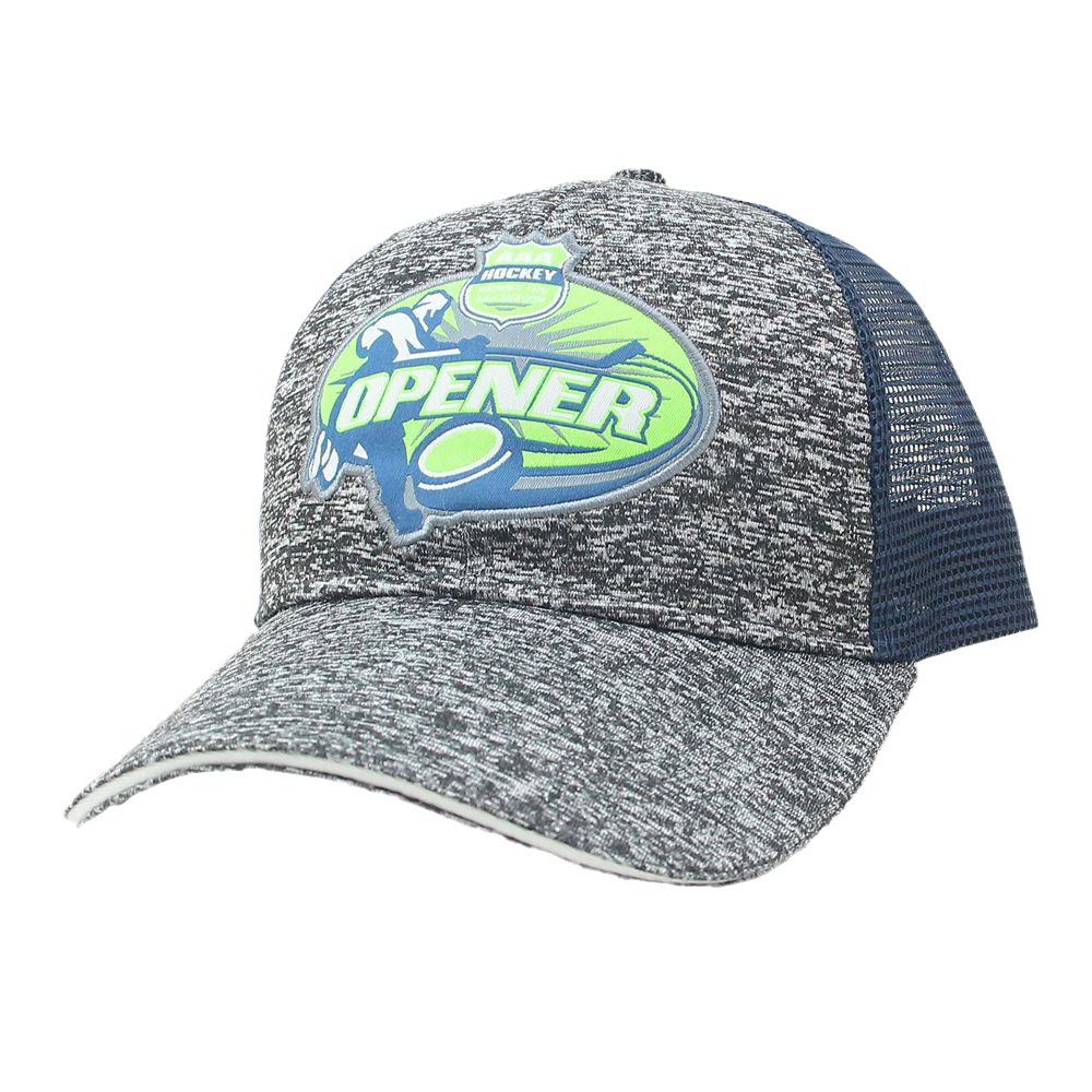 Knitted labeled baseball cap