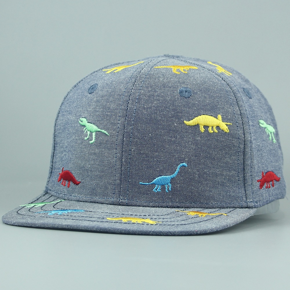 Cute dinosaur embroidered hip-hop hat