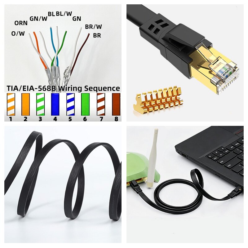 Cat8 Flat Ethernet Cable