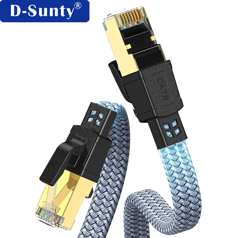 CAT8 braided flat cable