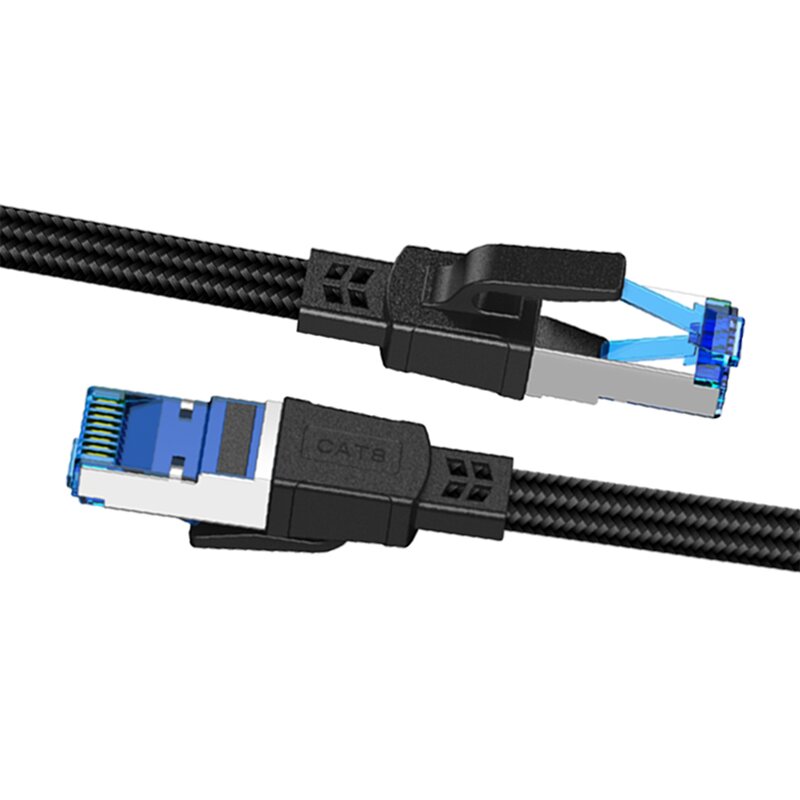 Category 8 blue-braided network cable