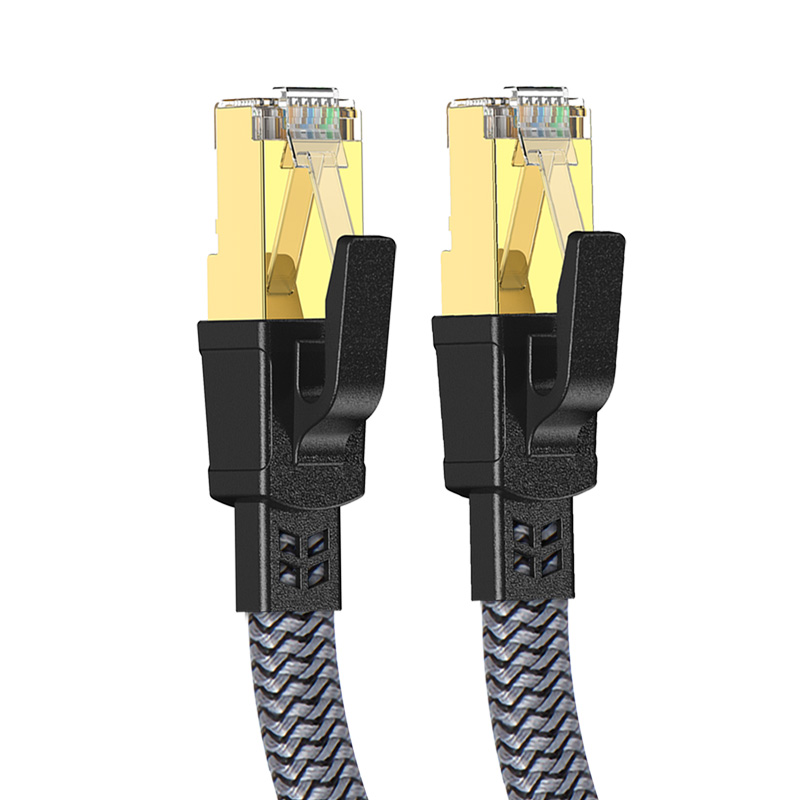 Cat.8 Silver Braided Flat Cable