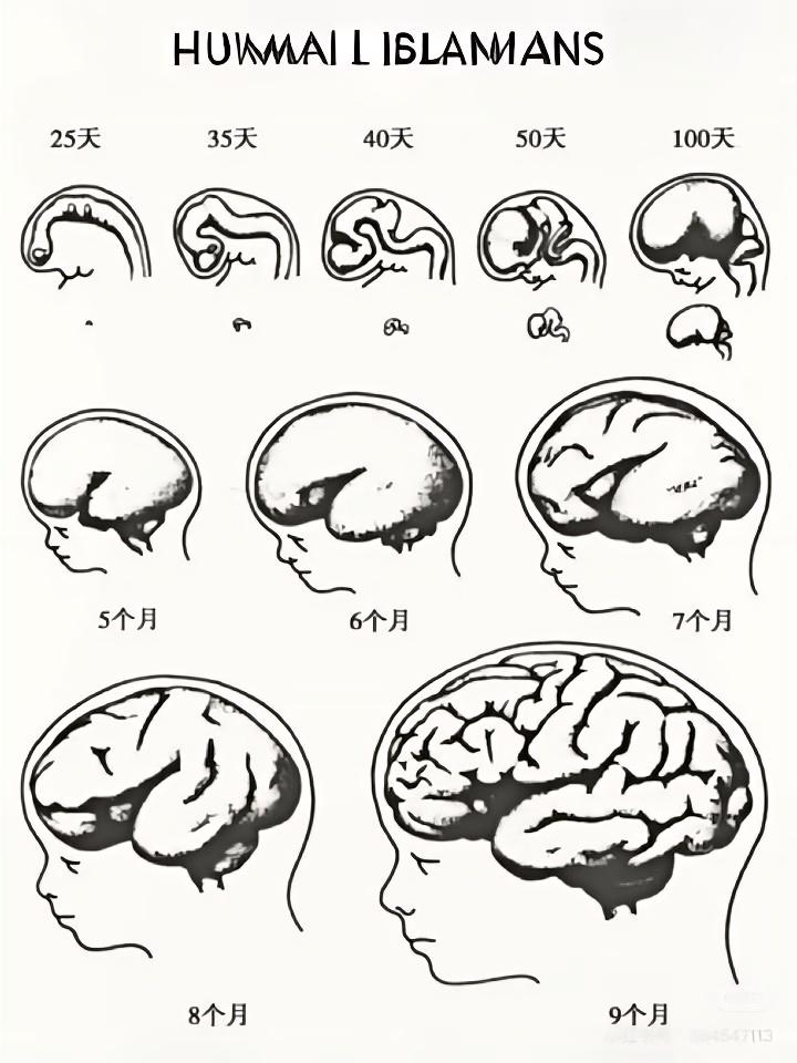 不同孕周 胎儿大脑发育