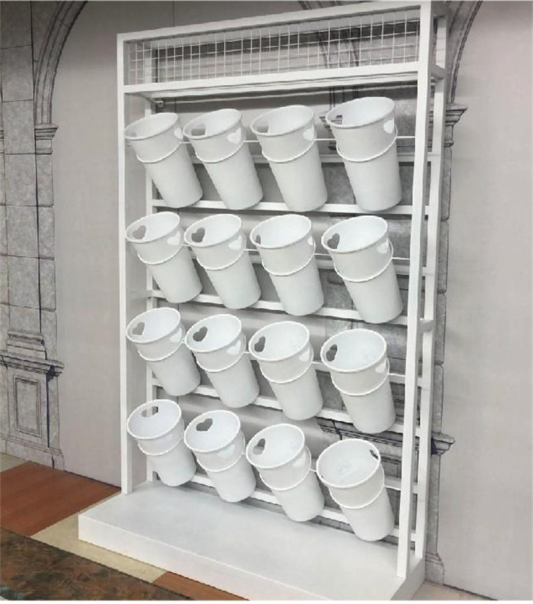 Wall-mounted flower material rack