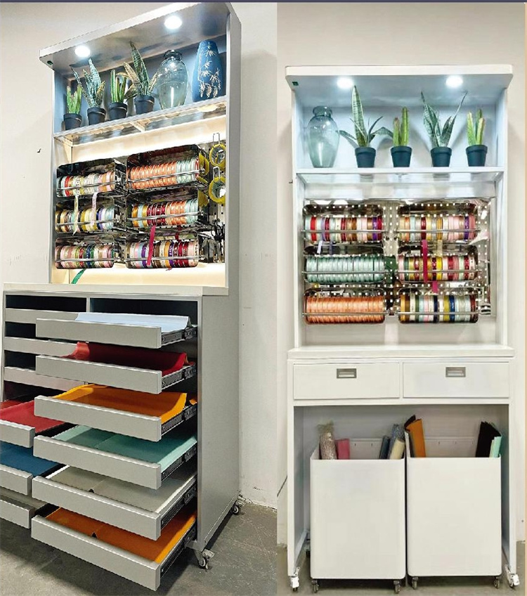 Material back cabinet