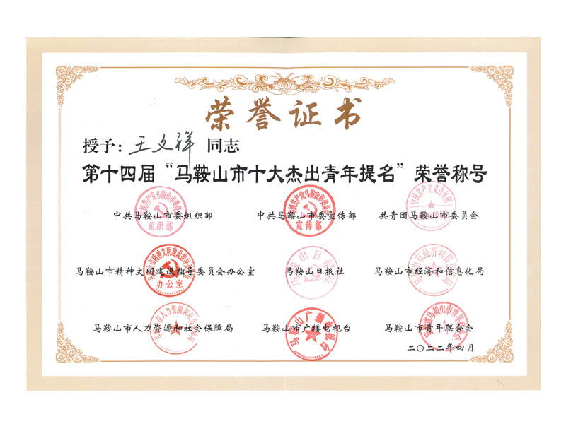 马鞍山杰出青年