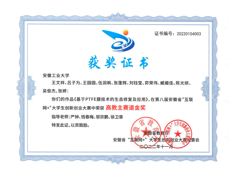 2022年互联网➕安徽省金奖