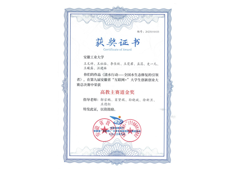 2023年互联网➕安徽省金奖