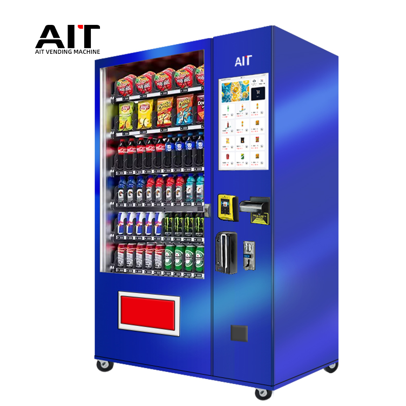 21.5 touch screen 6-layer 60-channel spring beverage and snack vending machine