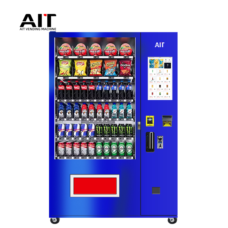 21.5 touch screen 6-layer 60-channel spring beverage and snack vending machine
