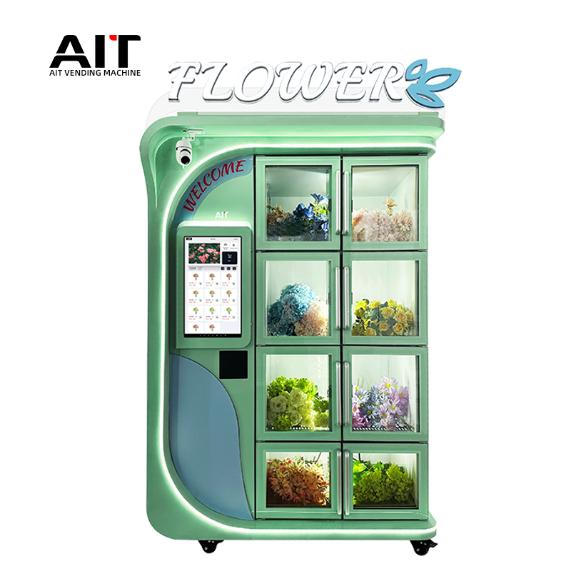 21.5-inch small and medium-sized 8-compartment unmanned self-service flower vending machine