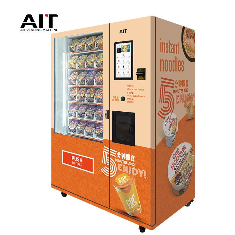 15.6-inch touch screen integrated vending machine for bucket noodles, instant noodles, instant noodles, noodles and pasta with hot water