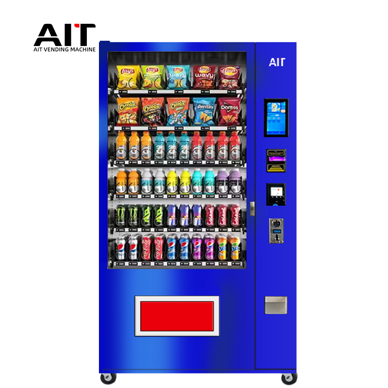 7.1-inch touch screen 6-row 60-channel beverage and snack vending machine