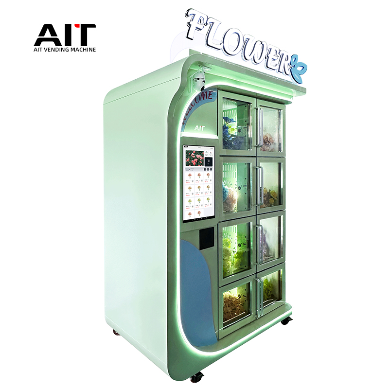 21.5-inch small and medium-sized 8-compartment unmanned self-service flower vending machine