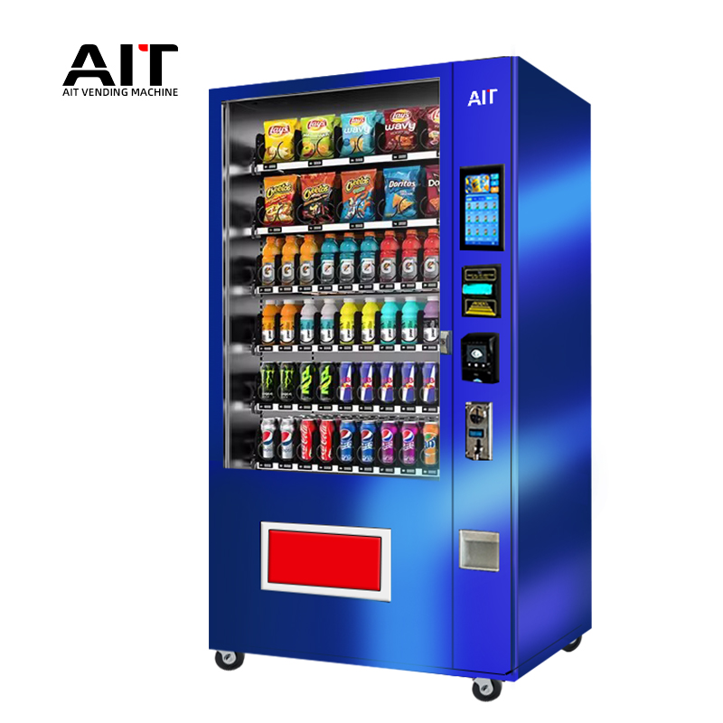 7.1-inch touch screen 6-row 60-channel beverage and snack vending machine