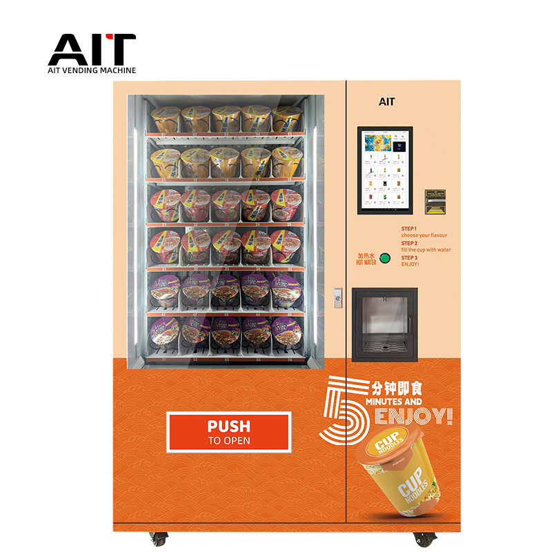 15.6-inch touch screen integrated vending machine for bucket noodles, instant noodles, instant noodles, noodles and pasta with hot water