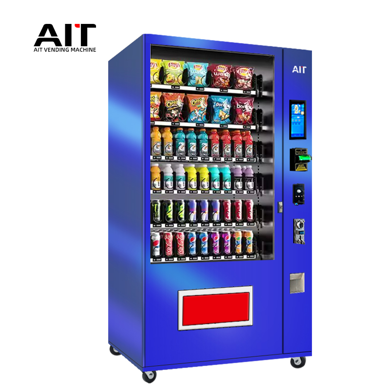 7.1-inch touch screen 6-row 60-channel beverage and snack vending machine