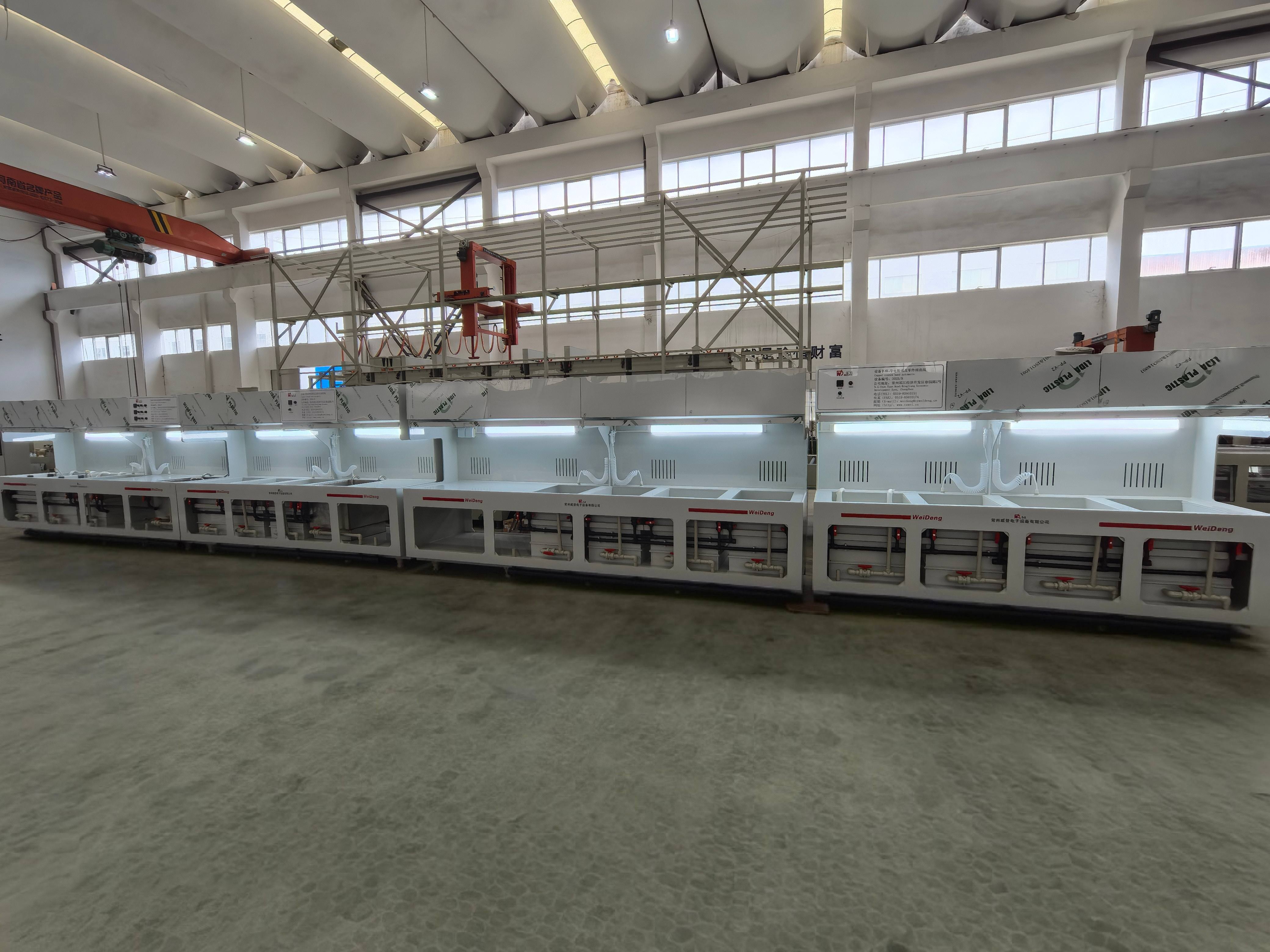 Conductive oxidation and parts cleaning line