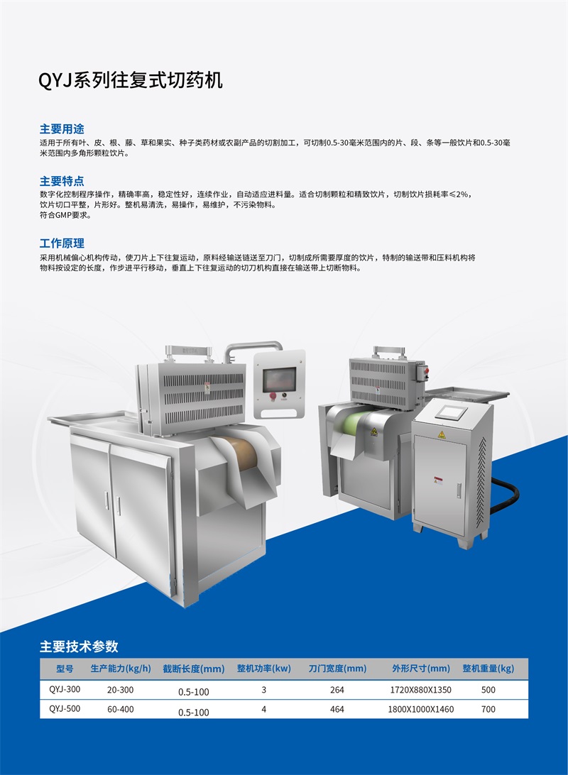 QYJ系列往复式切药机