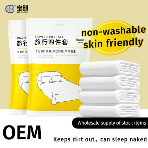 Hot sale Disposable Bed Sheets Travel Sheets Set for Hotel Bed Travel Bedding Cover Portable Sheet Quilt Cover Pillowcase