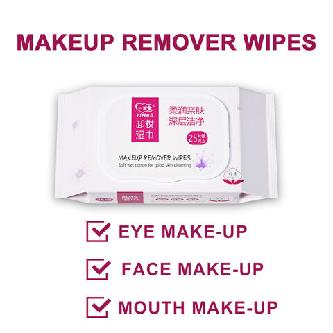 Wholesale Free Samples Make-up Remover Wipes Organic Fabric Non-woven Skincare Cleaning Disposable Facial Wipes